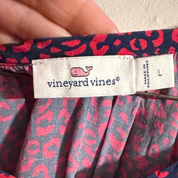 Vineyard Vines Falling for Leopard Long Sleeve Blouse - Picture 3 of 8